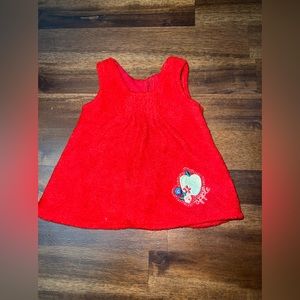American Girl Doll Bitty Baby Green Apple Red Dress